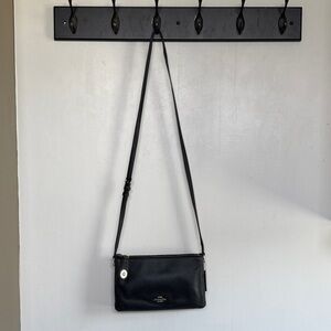 Coach Classic Black Leather Crossbody Bag